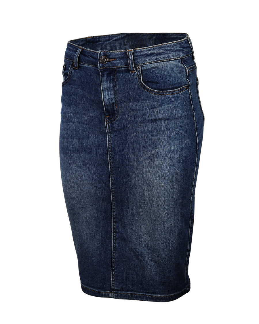 CLASSIC 5 POCKET COMFORT STRETCH DENIM SKIRT