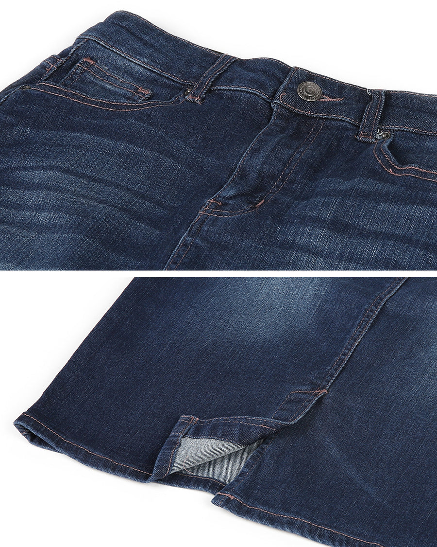 CLASSIC 5 POCKET COMFORT STRETCH DENIM SKIRT