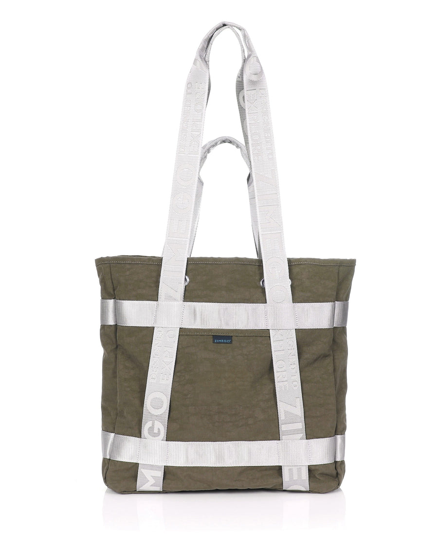 zimego tote bag dark olive product detail view image