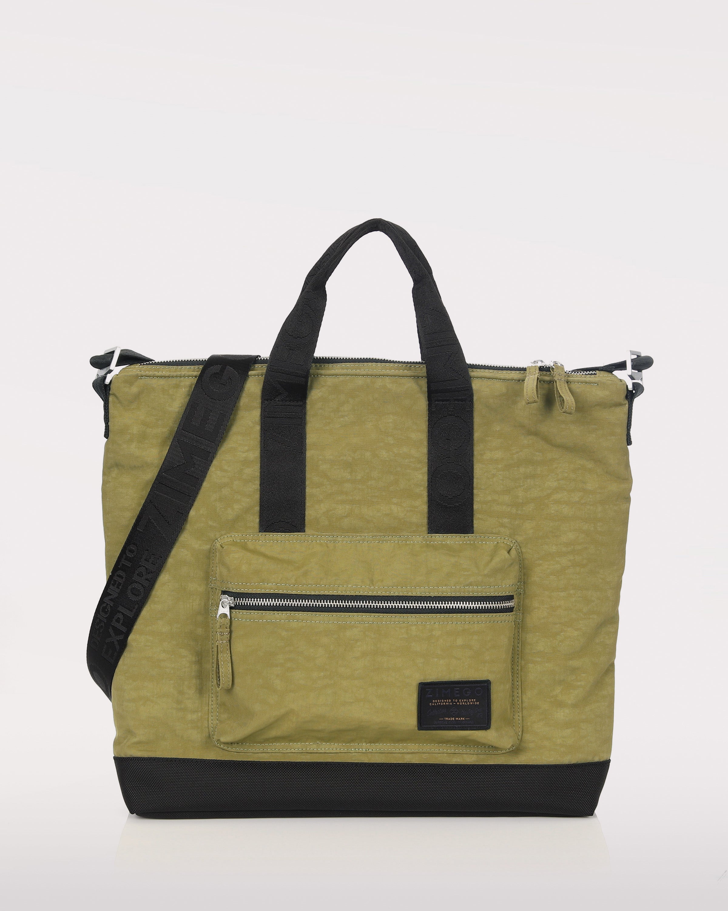 zimego crossbody laptop bag olive product detail view image