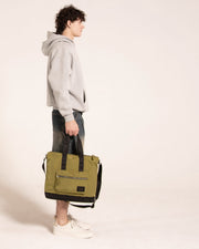 zimego crossbody laptop bag olive product detail view image