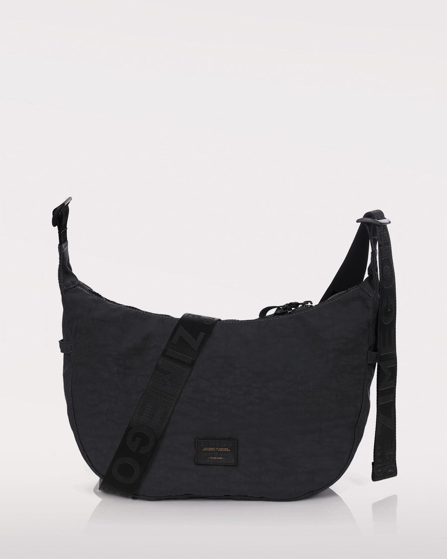 zimego crossbody crescent bag black product detail view image