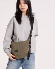 zimego crossbody crescent bag dark olive product detail view image