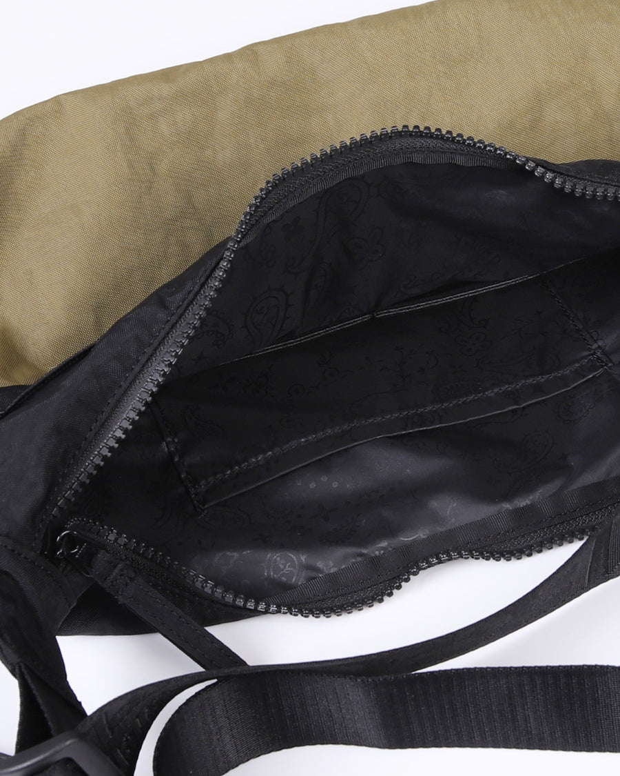 zimego crossbody crescent bag olive black product detail view image