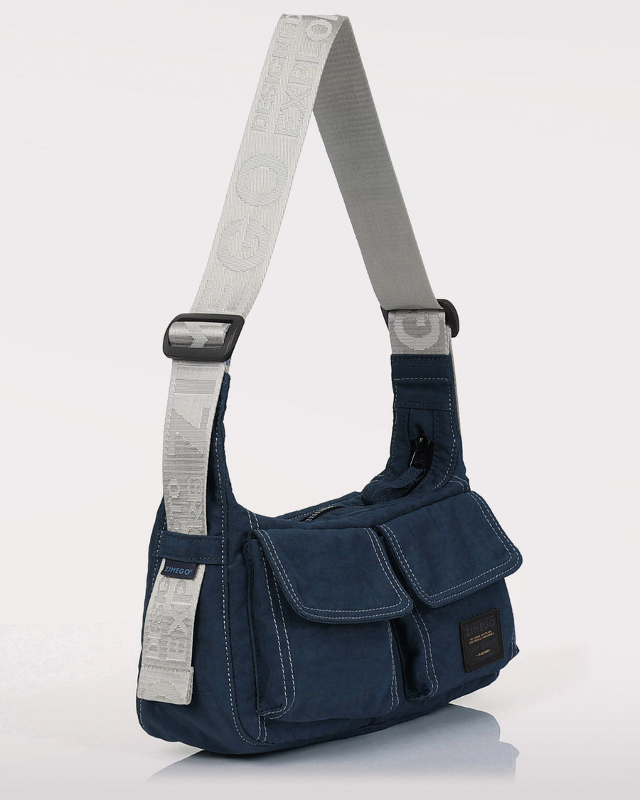 zimego shoulder hobo bag navyY product detail view image