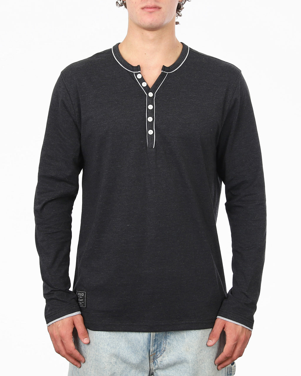 Stretch Long Sleeve Casual Button Henley Fashion Shirts