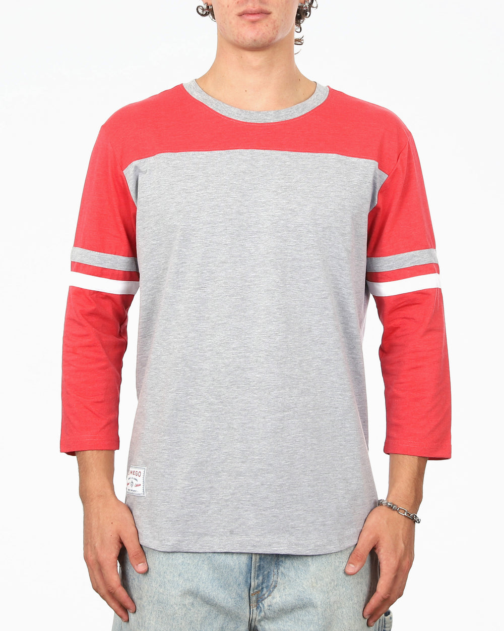 Heather Grey / Red