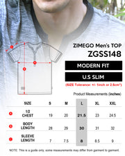 ZIMEGO Camisetas Henley para hombre – Manga corta con cuello y dobladillo en contraste, camisetas de moda informales activas 