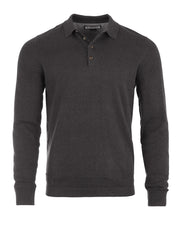 ZIMEGO Polo casual para hombre - Jersey de manga larga con botones 