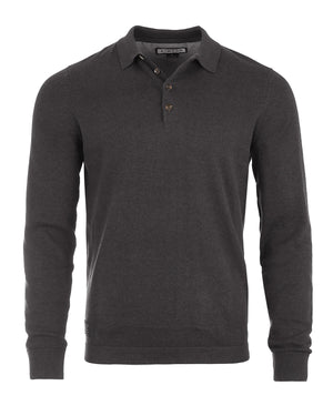 ZIMEGO Polo casual para hombre - Jersey de manga larga con botones 