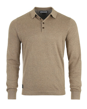 ZIMEGO Polo casual para hombre - Jersey de manga larga con botones 