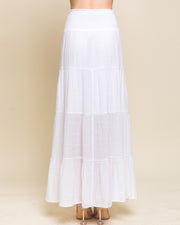 SMOCKED MAXI SKIRT