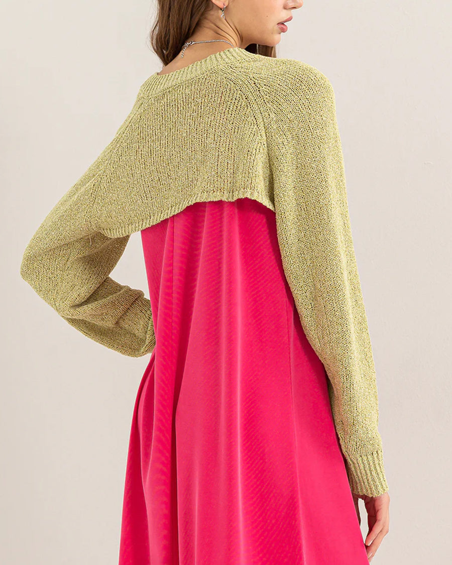 SUMMER ESSENTIAL LONG SLEEVE KNIT BOLERO