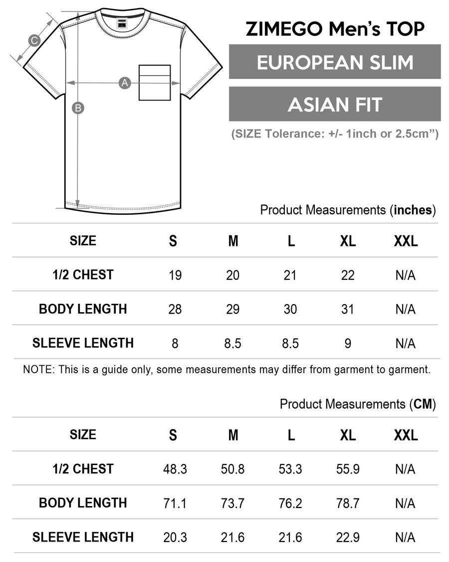 ZIMEGO Mens Chest Pocket T Shirts - Urban Hip Hop Streetwear Hipster Tshirts for Men