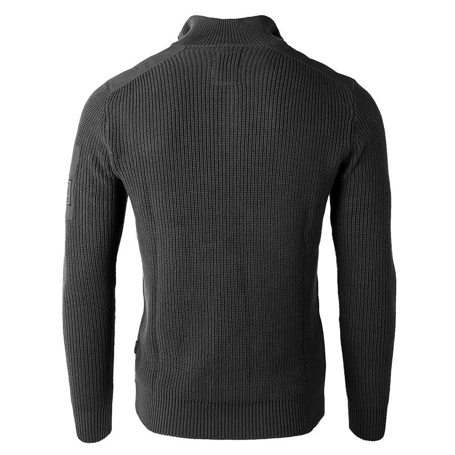 ZIMEGO Mens Pullover Quarter Zip Mock Neck Polo Sweater with Pocket ...