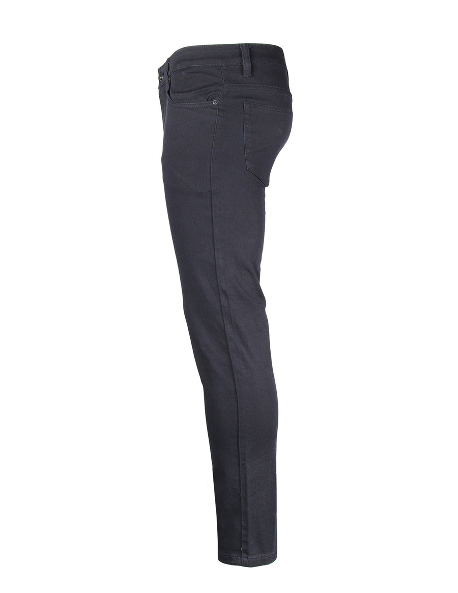 Victorious by ZIMEGO - Pantalones de sarga elásticos ajustados para hombre - NAVY 