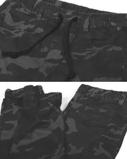 Victorious by ZIMEGO - Mens Twill Slim Fit Stretch Jogger Pants - BLACK CAMO