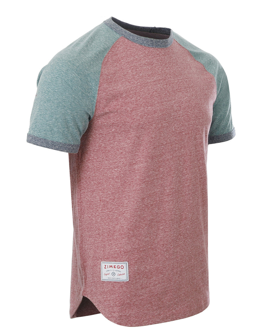 ZIMEGO Mens Ringer Tees