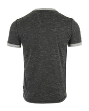 ZIMEGO Camisas casuales Henley de manga corta con botones en contraste para hombre 